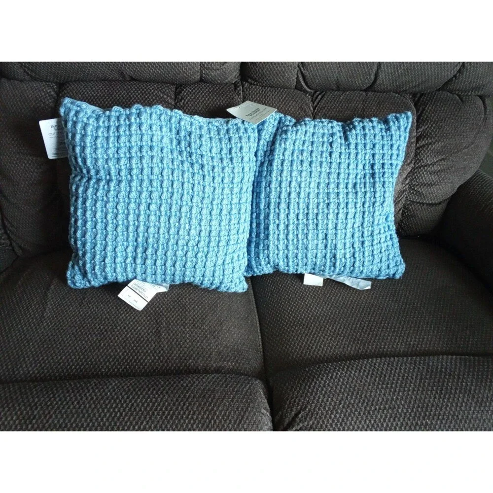 Better Homes And Gardens Blue Outdoor Pillows Set Of 2